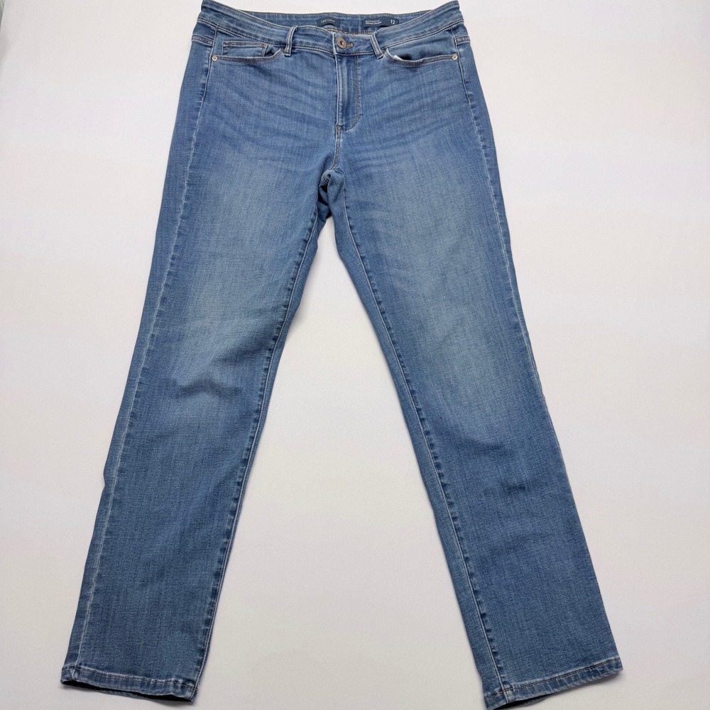 J. Jill Denim Boyfriend Straight Leg Ankle Jeans Blue Medium Wash Womens 12